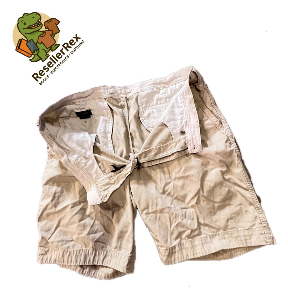 Polo‎ Ralph Lauren Mens Khaki Relaxed Fit Chino Shorts Size 42